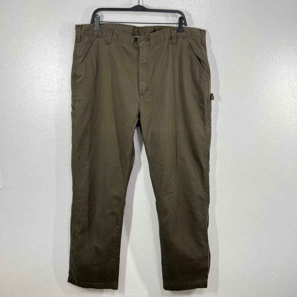 Carhartt B324 DFE Work Pants 42x32‎ Relaxed Fit Utility Tool Pocket Olive Green